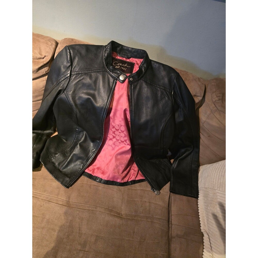 Coach Leather Jacket sheep leather xl